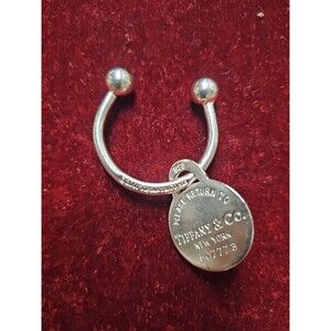 Tiffany & Co. Return to Tiffany Round Tag Key Ring Key Holder Sterling Silver925